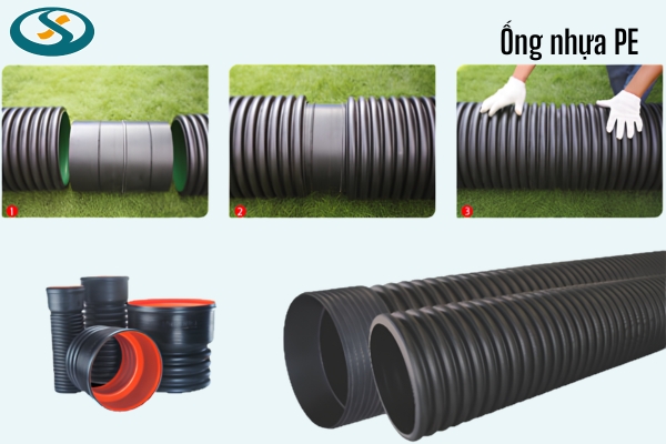 Ống nhựa PE được sản xuất từ vật liệu Polyethylene có độ dẻo và độ bền cao